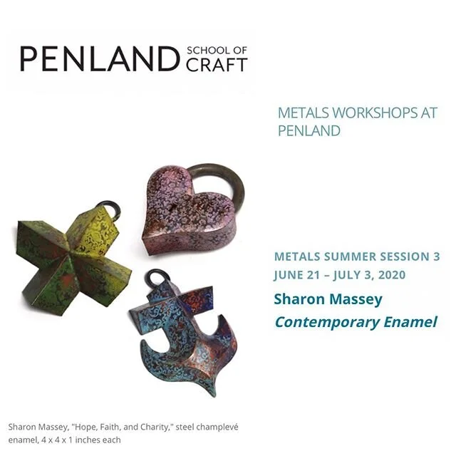 So excited to be teaching enameling at @penlandschool this summer, session three! Check out the catalog, online now at penland.org 
I wish I could take all the classes!!! #enamel #enameling #contemporaryenamel #craftschoolexperience