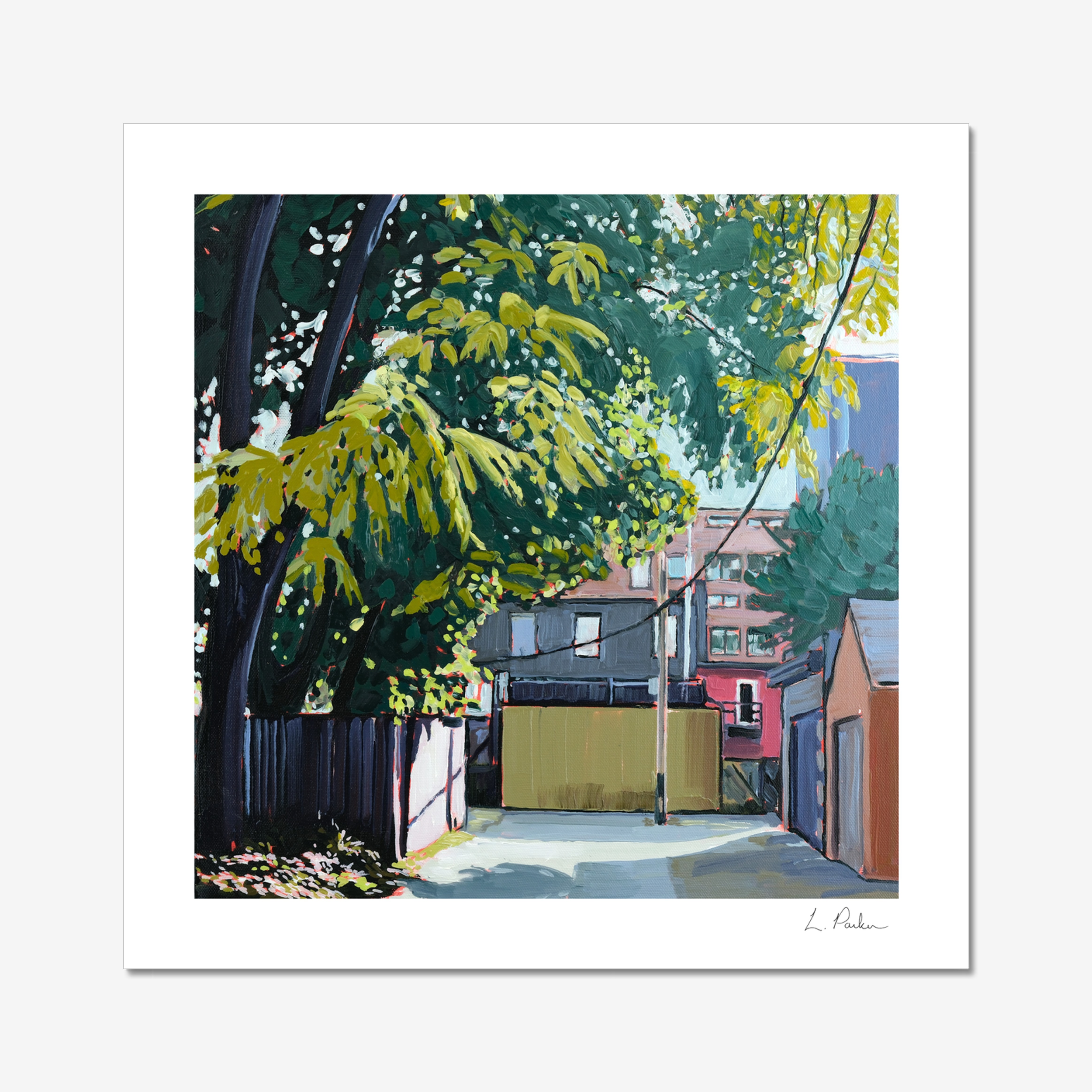 The end of the lane, quite colourful in the afternoon sun - 12"x12" Print