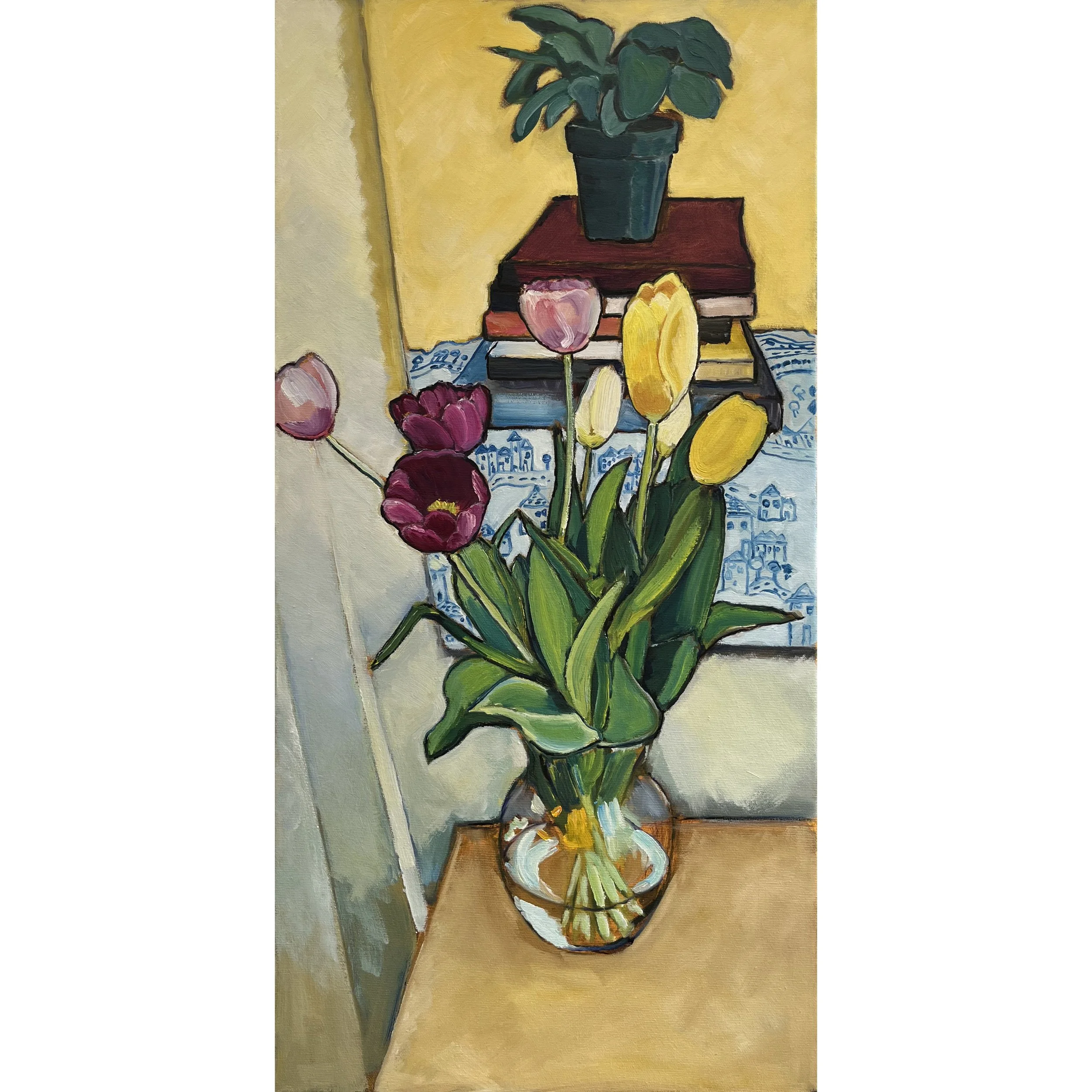 The Long Necked Tulips oil painting by Leslie Parker