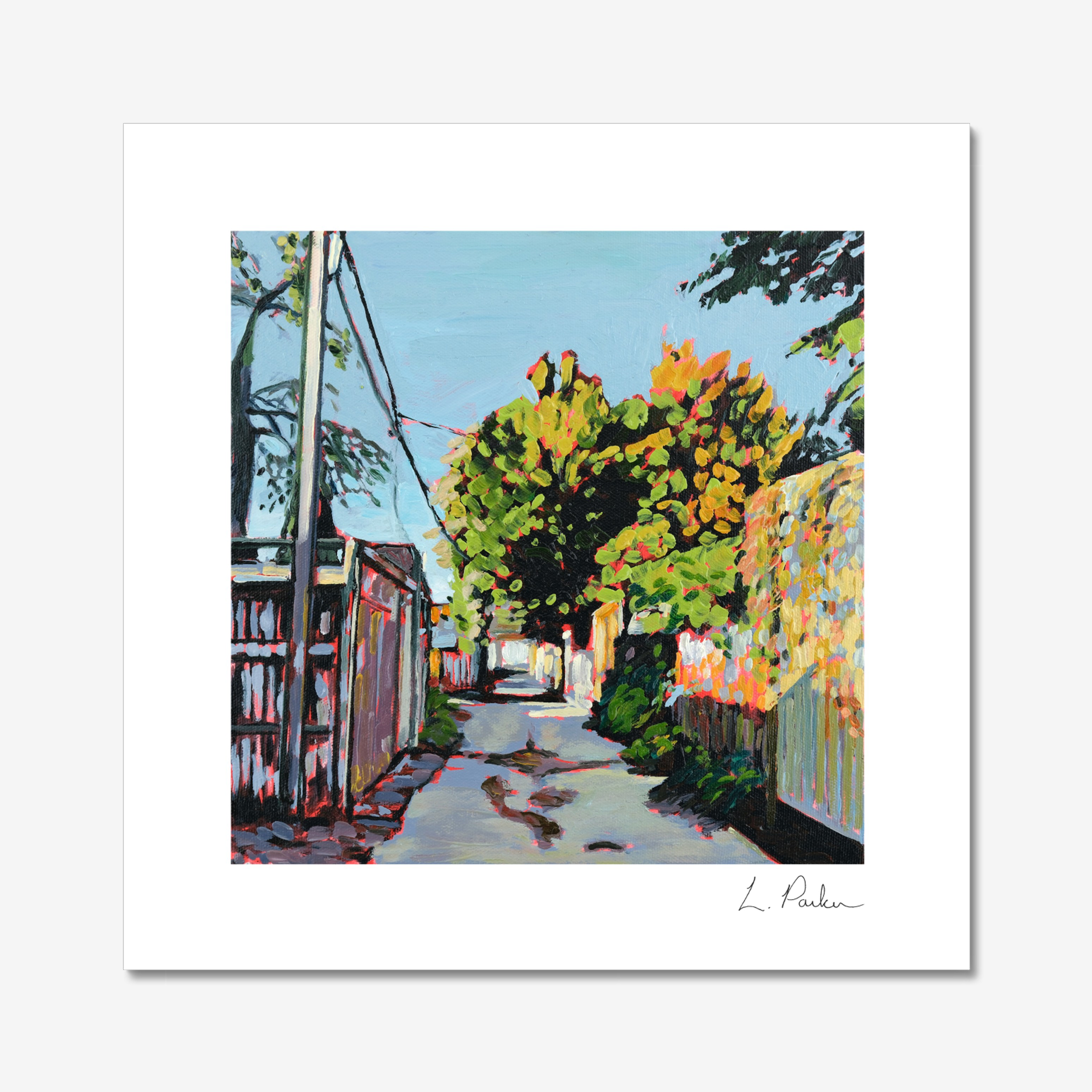 The lane had its moments - 8"x8" Print