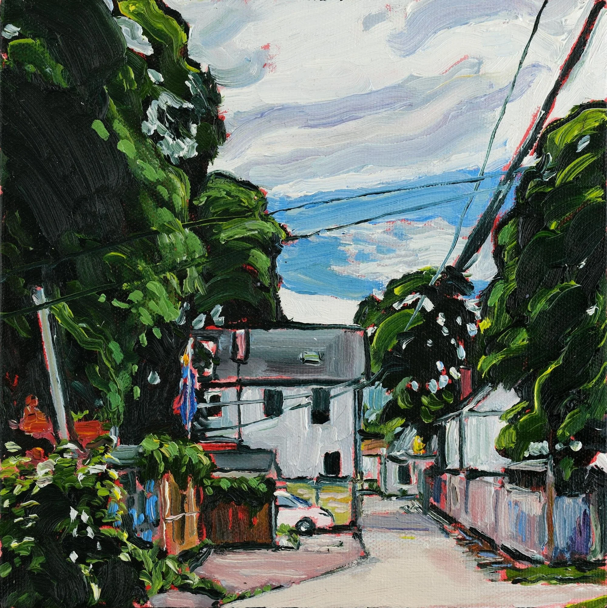 Little House on the Laneway - 8"x8"