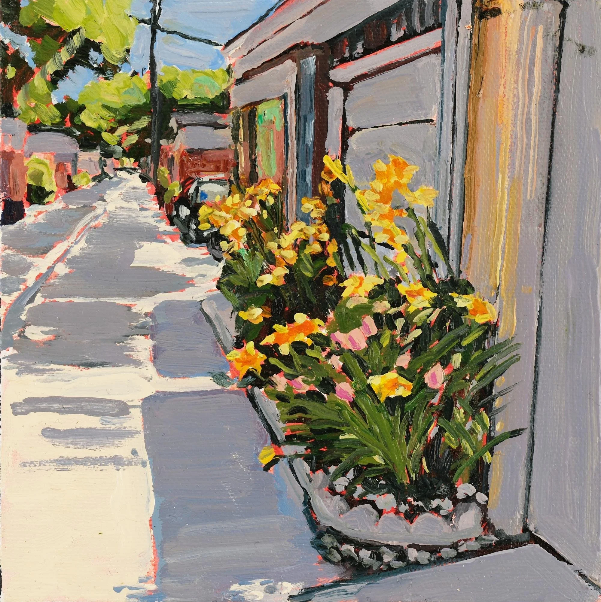 Laneway Lilies - 6"x6"