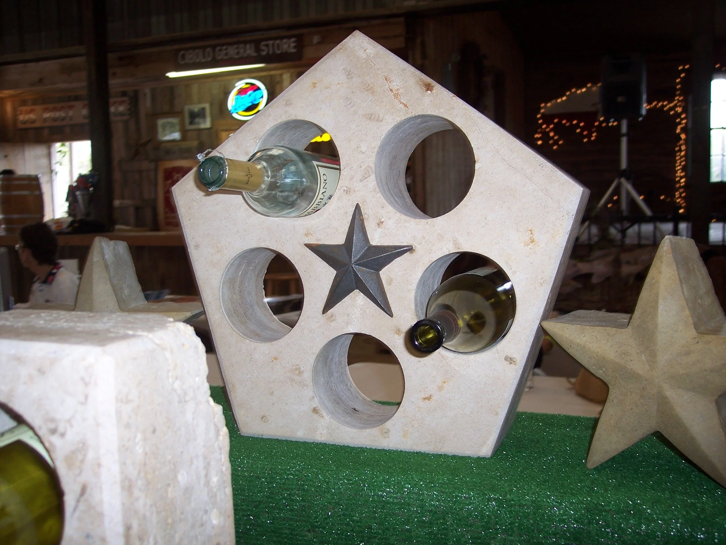  Limestone wine rack. &nbsp;Private collection. 