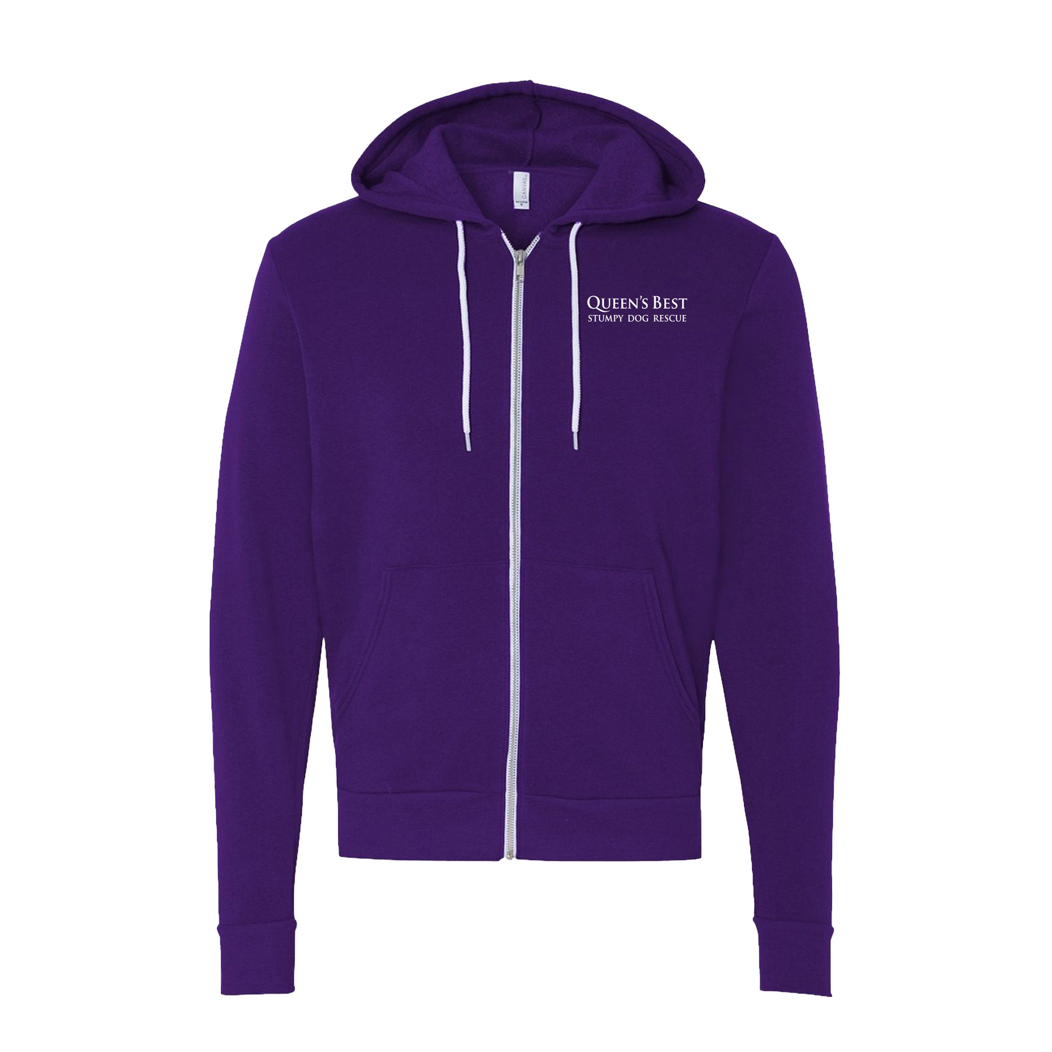 QBSDR Logo Zip-Up Hoodie - Purple