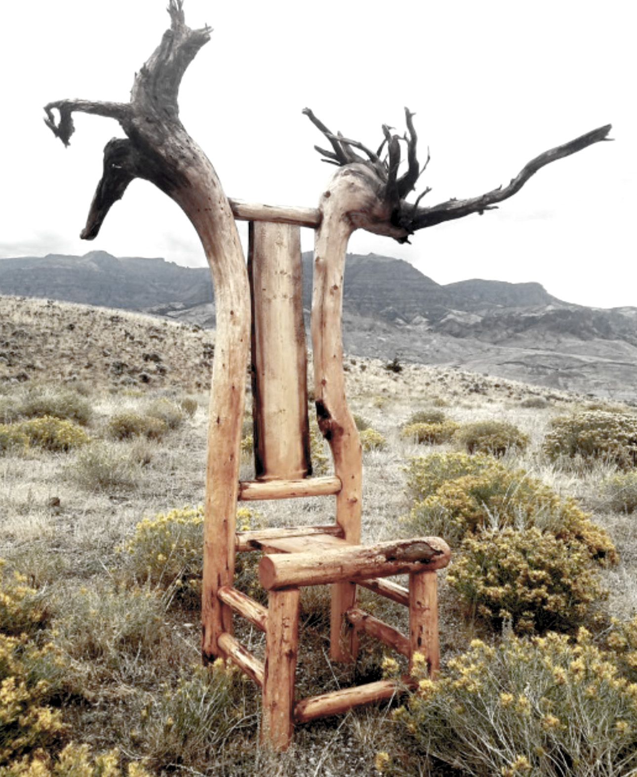  Aspen Throne Commissioned for a Haunted Halloween Maze in Wapiti, WY 2015 