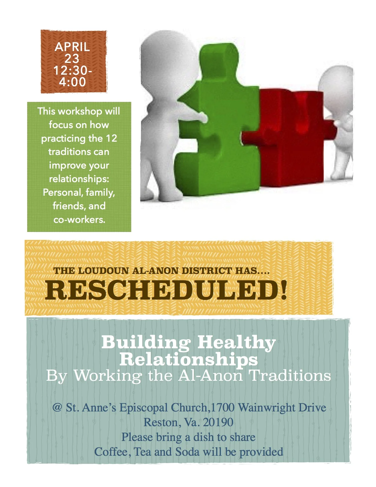 RESCHEDULED: Healthy Relationships and Traditions