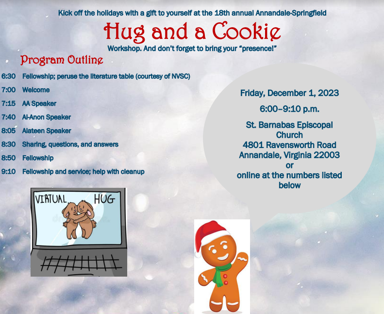Hug and a Cookie Workshop