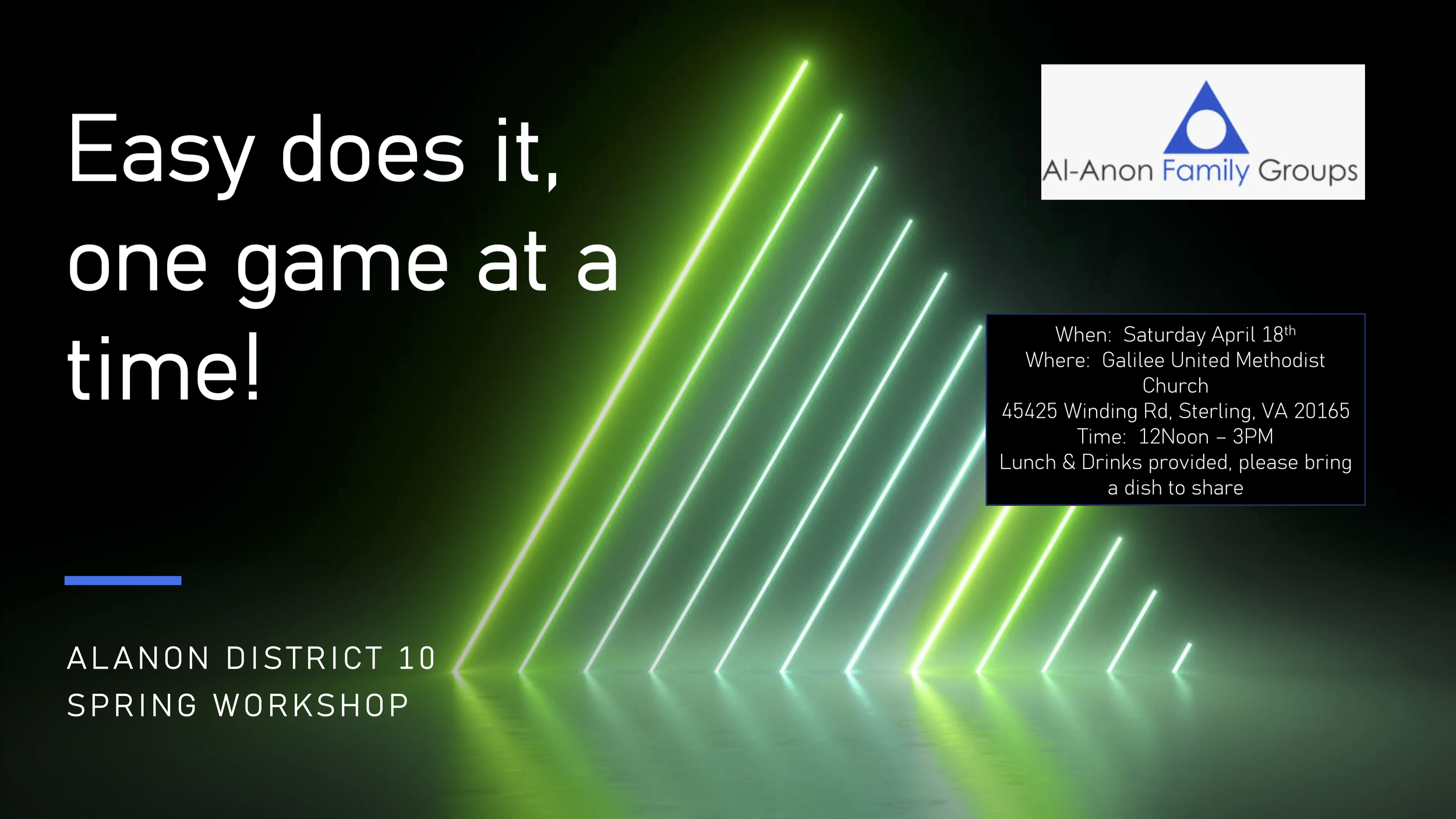 Easy Does It: One Game at a Time Workshop