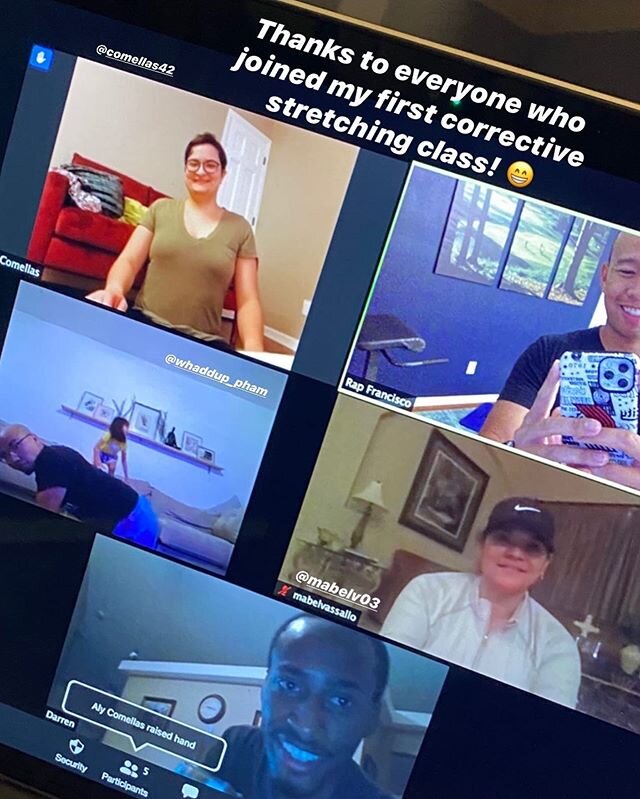 It was fun &ldquo;letting loose&rdquo; with these guys tonight! 🧘🏻🧘&zwj;♂️🤓⁣
⁣⁣
See you all in the next one! 😁 ⁣
⁣
#stretching #correctiveexercise #correctivestretching #zoom #tight #flexibility  #officejob #deskjob #marketing #it #coding #adver