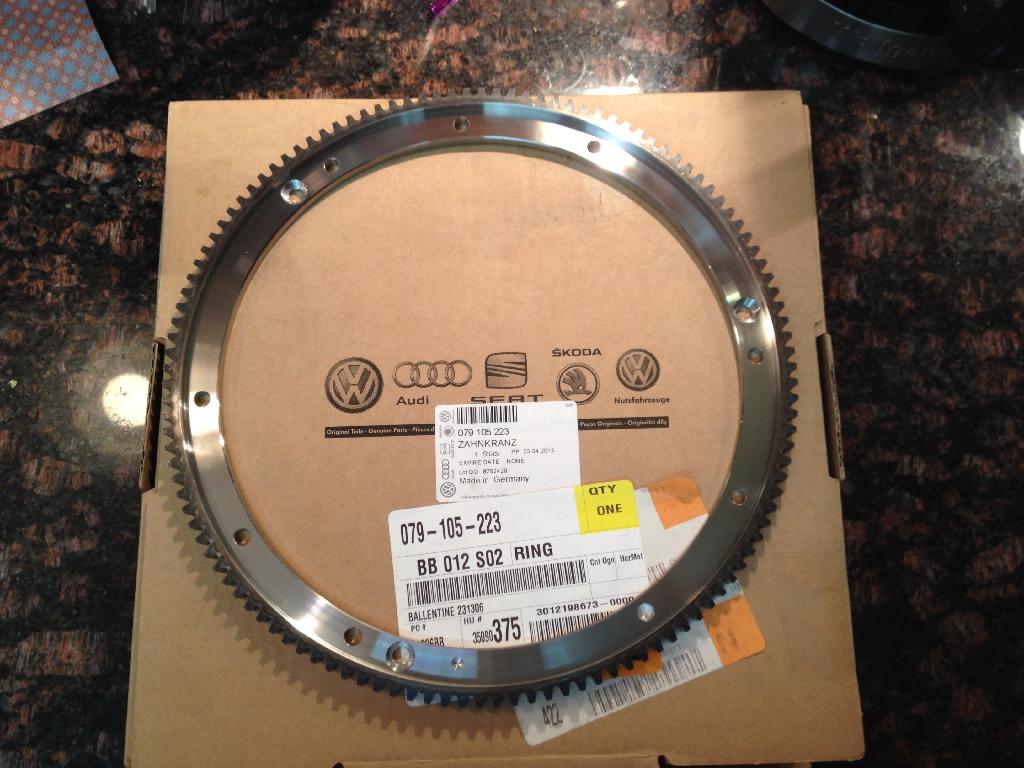 Audi R8 ring gear, as used with Superlite-provided custom flywheel.