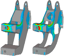 figure 2. original and optimized weldment