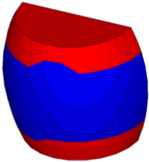 this graphic shows the plastic zone in red in the worst solder ball