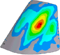 figure 7. stress contours in windshield
