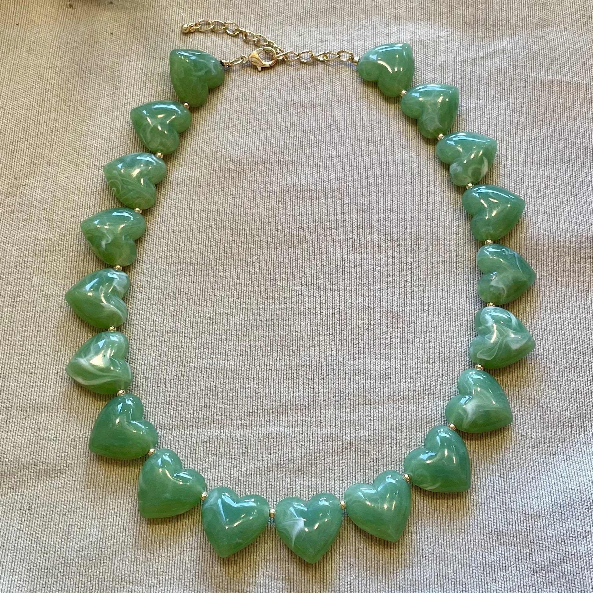 Green Heart Necklace
