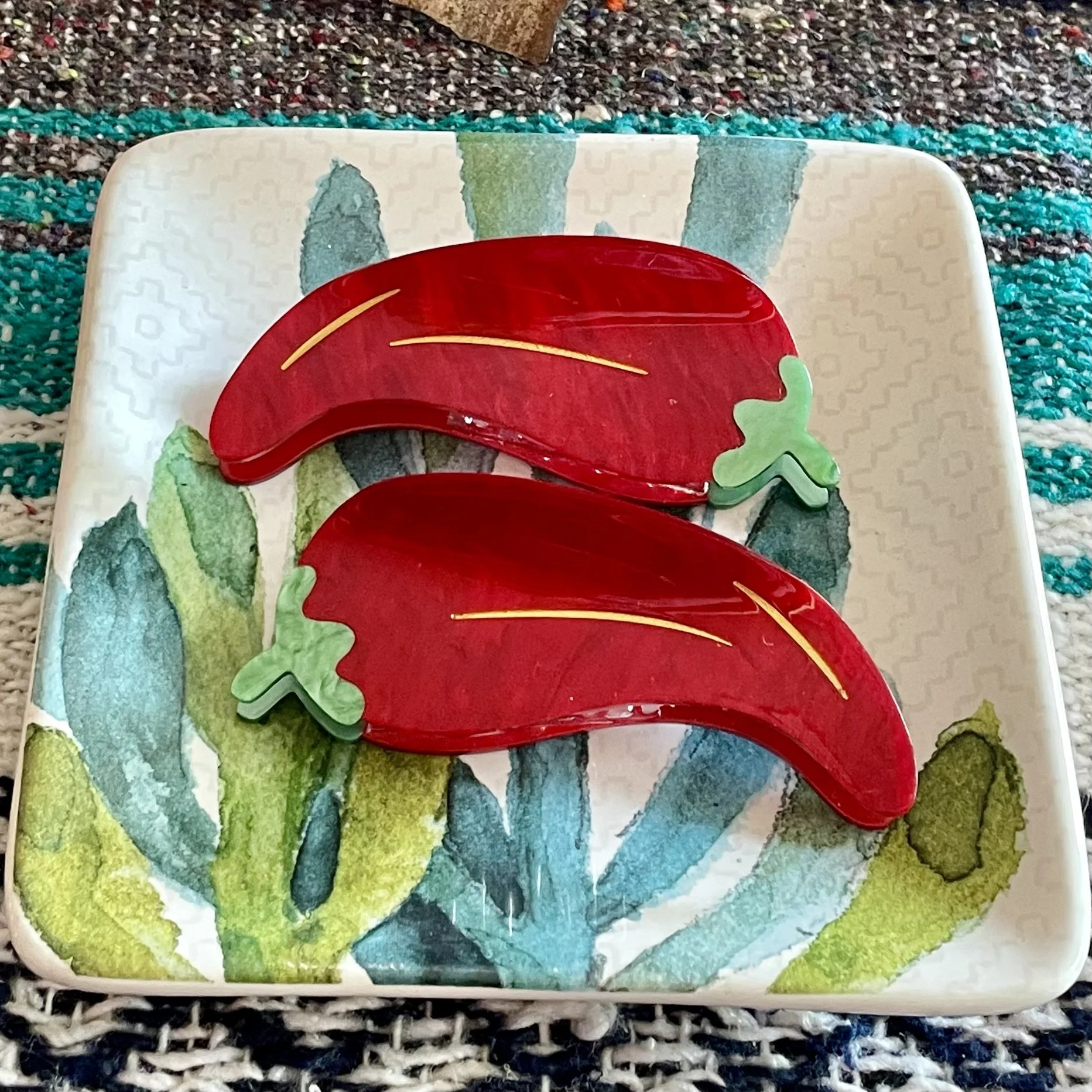 Red Chile Acrylic Hair Clip