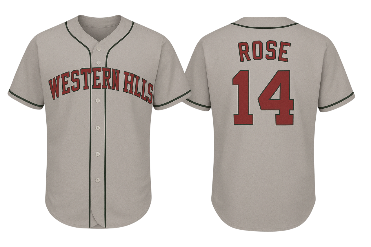 Pete Rose Cincinnati Western Hills High School Sewn baseball jersey