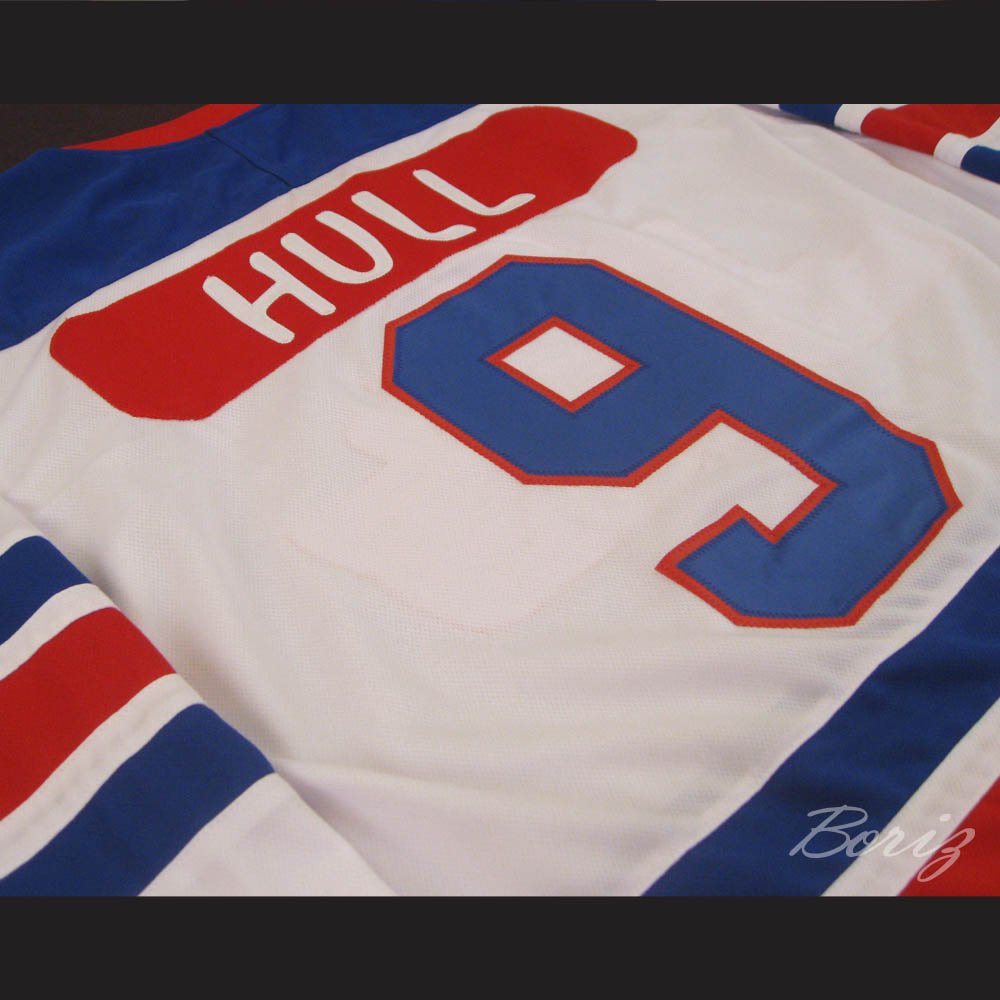 Vintage Jets #9 Bobby Hull WHA 1972-73 MEN'S Hockey Jersey Embroidery  Stitched Customize any number and name