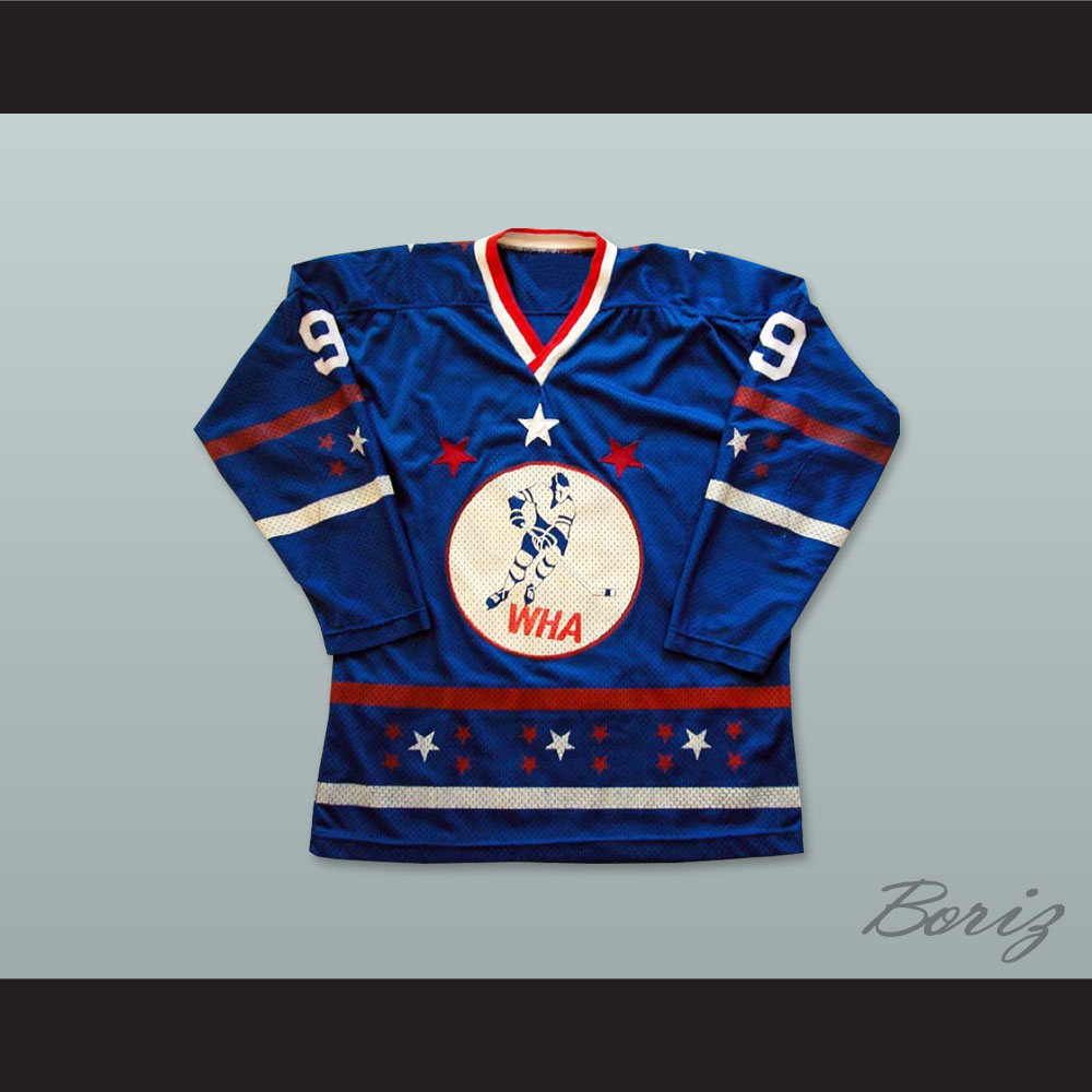 WHA 1972-73 Quebec Nordiques Yves Bergeron 17 Away Hockey Jersey — BORIZ