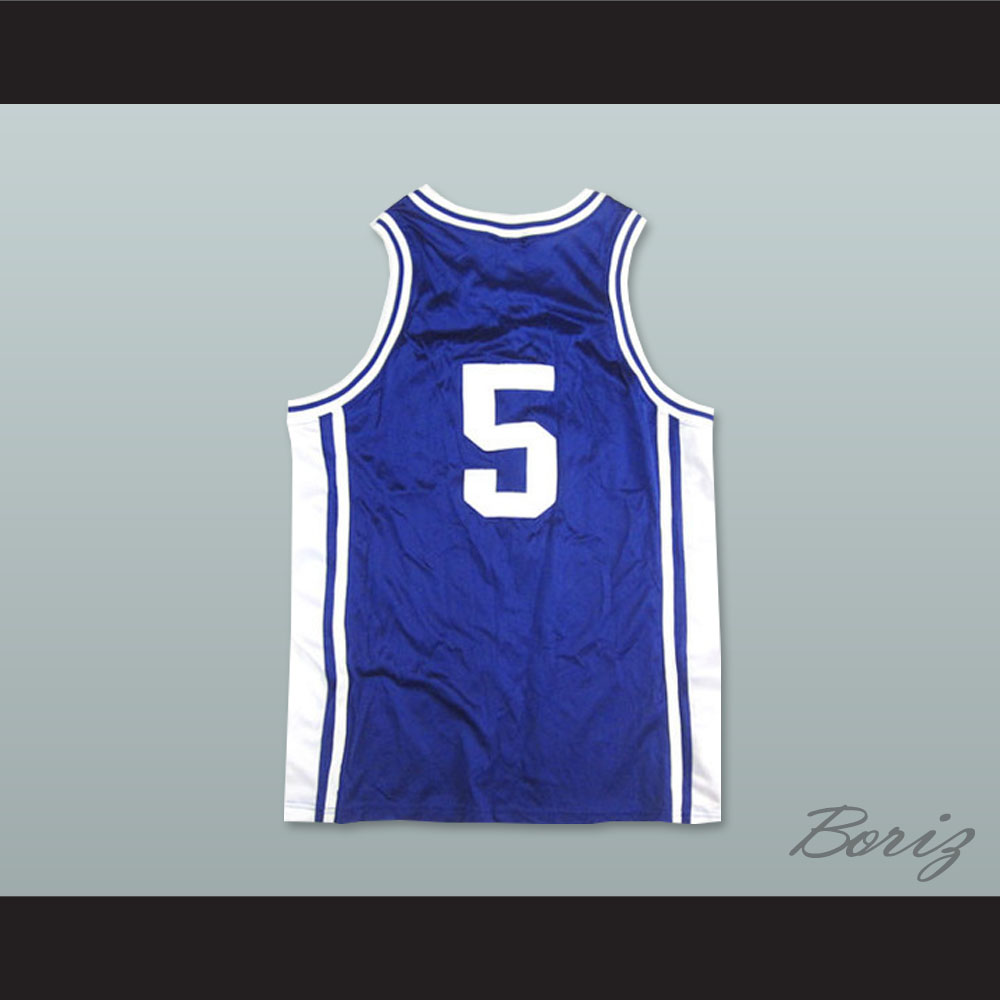 Tupac Shakur Jeff Capel 5 Iconic Blue Basketball Jersey — BORIZ