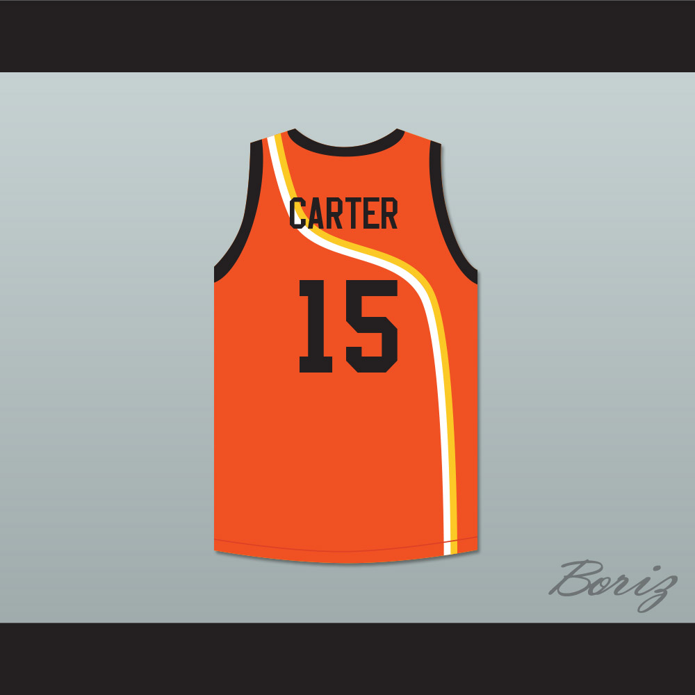 Vince Carter 15 Roswell Rayguns Orange Basketball Jersey — BORIZ