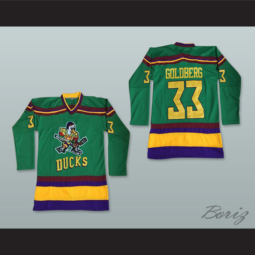 Greg Goldberg Mighty Ducks 33 Ice Hockey Jersey, 3XL / White