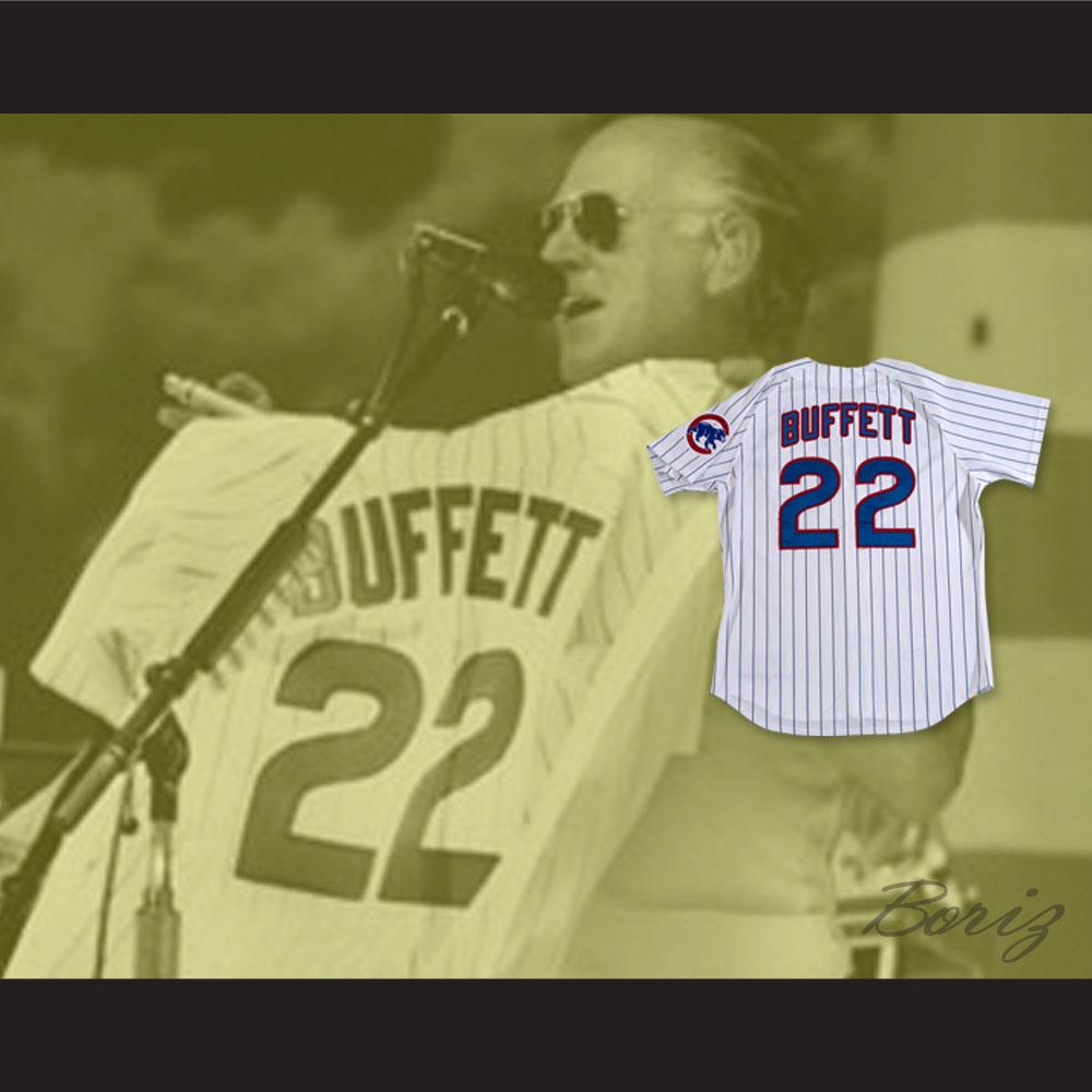 Jimmy Buffett Concert Pinstriped Baseball Jersey Includes Patch — BORIZ