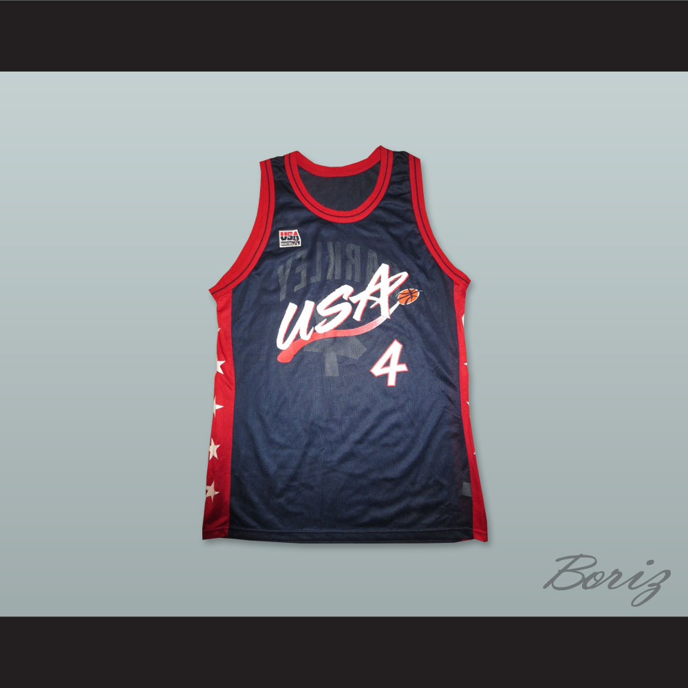 1996 Charles Barkley Game used Team USA Olympic Basketball Jersey - Mears Loa