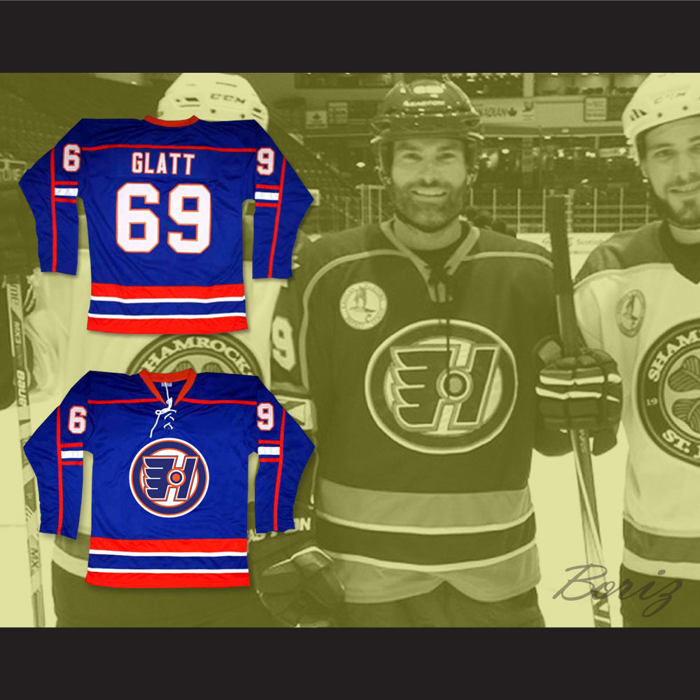 Doug The Thug Glatt Halifax Highlanders #69 Goon Movie Hockey Jersey S-XXXL