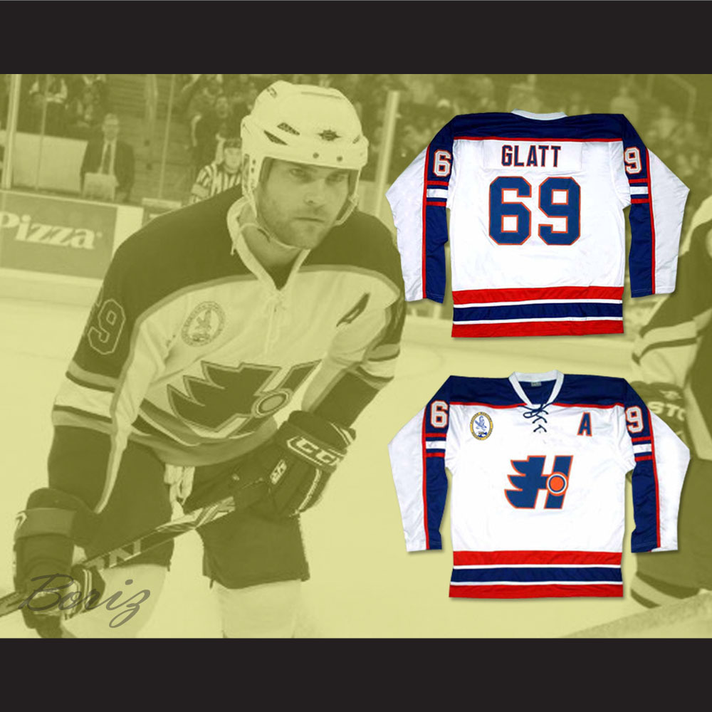  boriz Doug Glatt Halifax Hockey Jersey Includes EMHL and A  Patches Stitch Size pt 2 : Sports & Outdoors