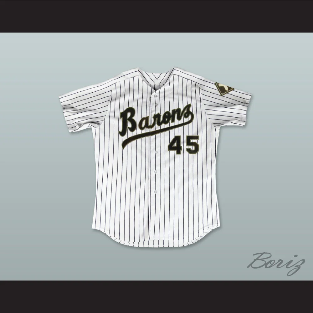 MICHAEL JORDAN 45 BIRMINGHAM BARONS PINSTRIPED BASEBALL JERSEY — BORIZ