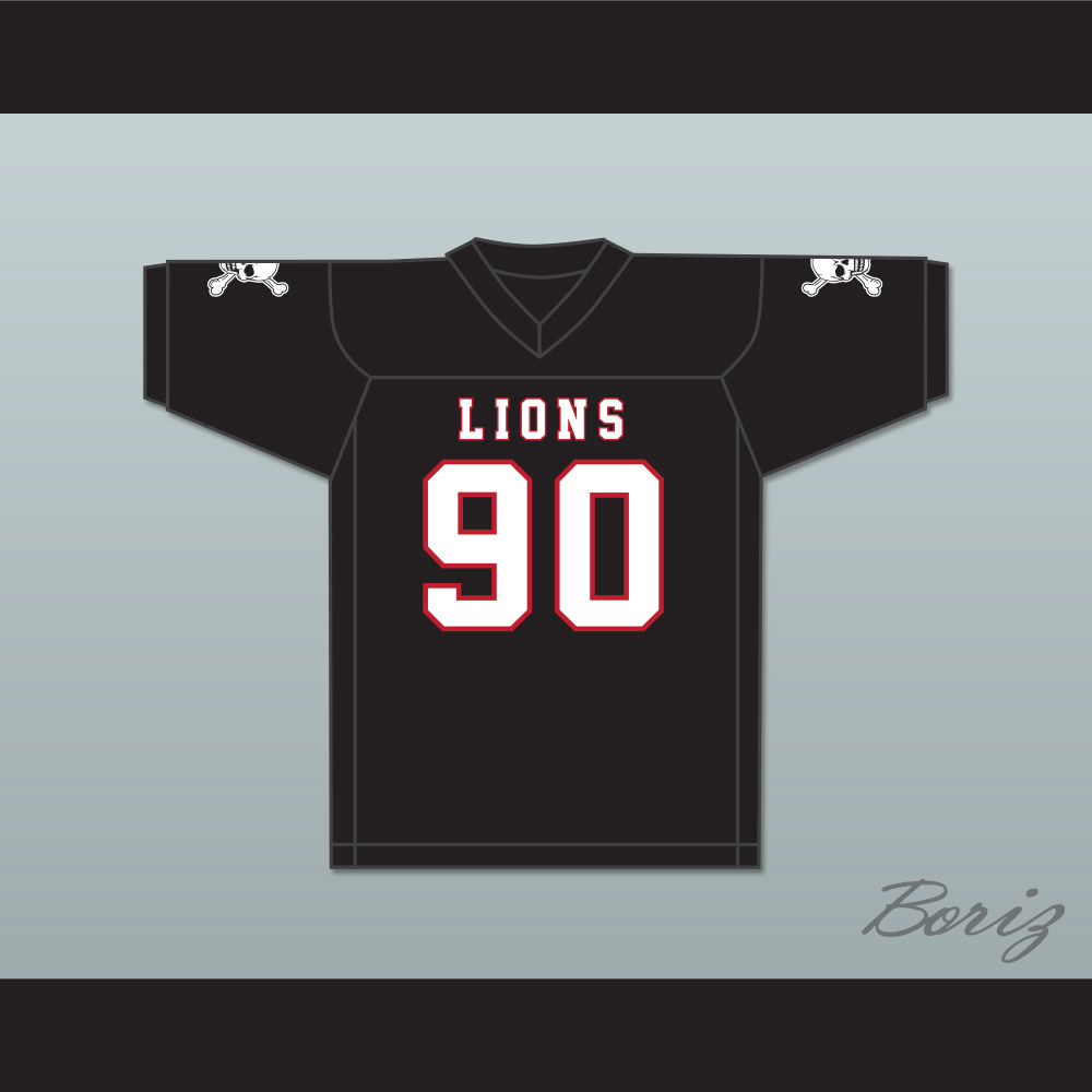 Ronald Ollie 90 EMCC Lions Black Football Jersey Includes Patches — BORIZ