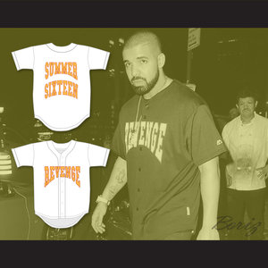 Drake Summer Sixteen Revenge White Baseball Jersey — BORIZ