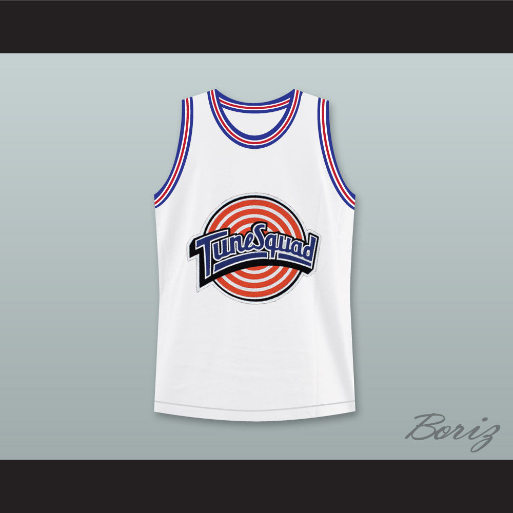 Classic Movie Space Jam Tune Squad BUGS 1 Embroidery Basketball Jersey  Black White