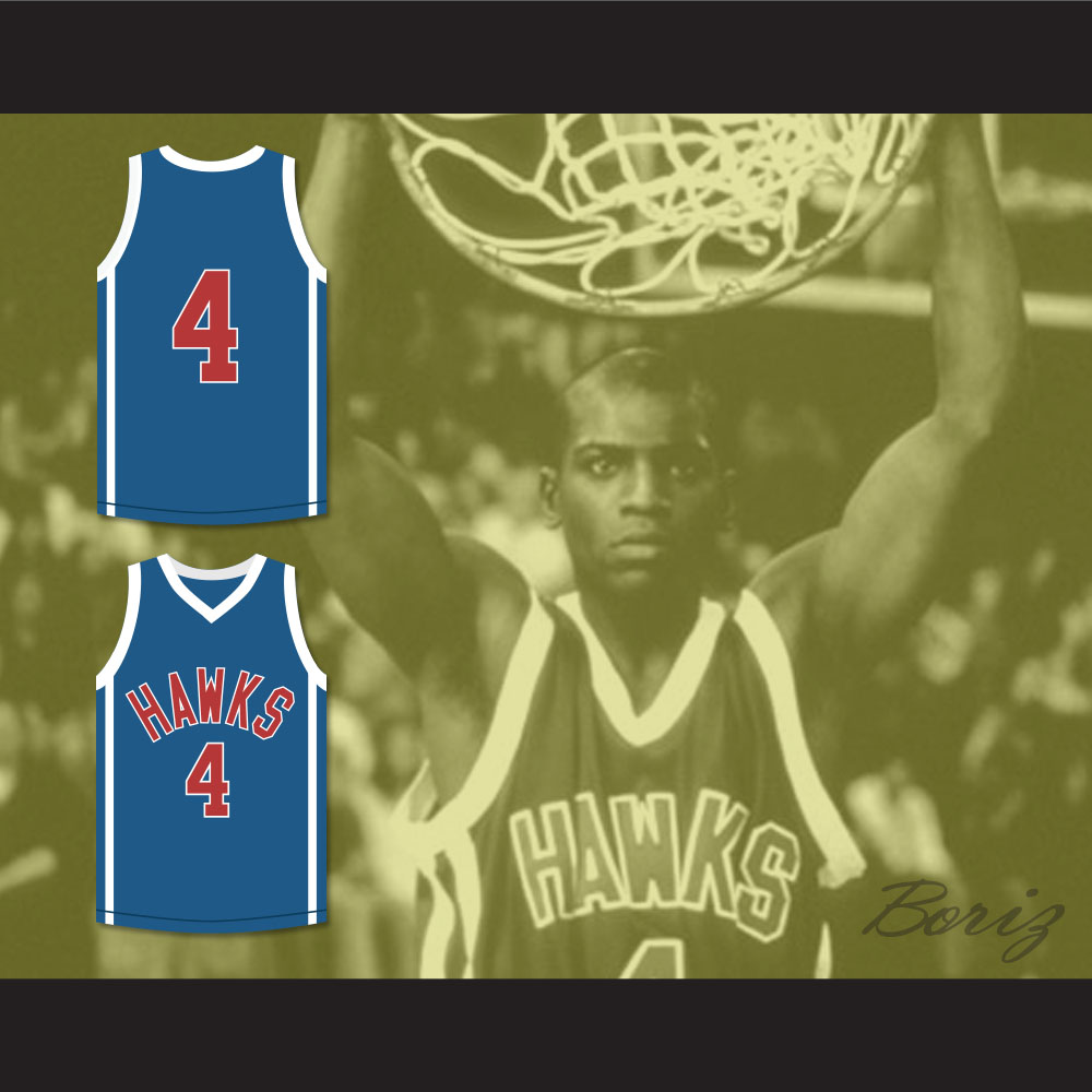 Mekhi Phifer Odin James 4 Hawks Blue Basketball Jersey O Movie — BORIZ