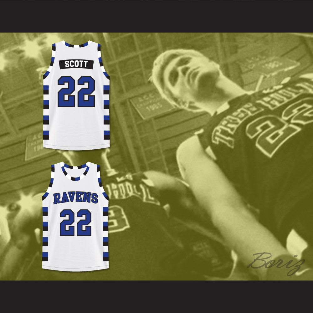 LUCAS SCOTT ONE TREE HILL RAVENS BLACK BASKETBALL JERSEY ANY NUMBER OR  PLAYER