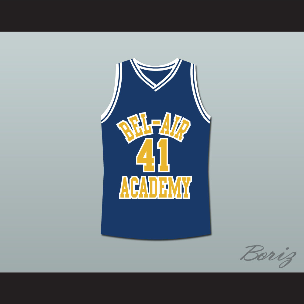 The Fresh Prince of Bel-Air Will Smith Bel-Air Academy Blue Basketball  Jersey — BORIZ