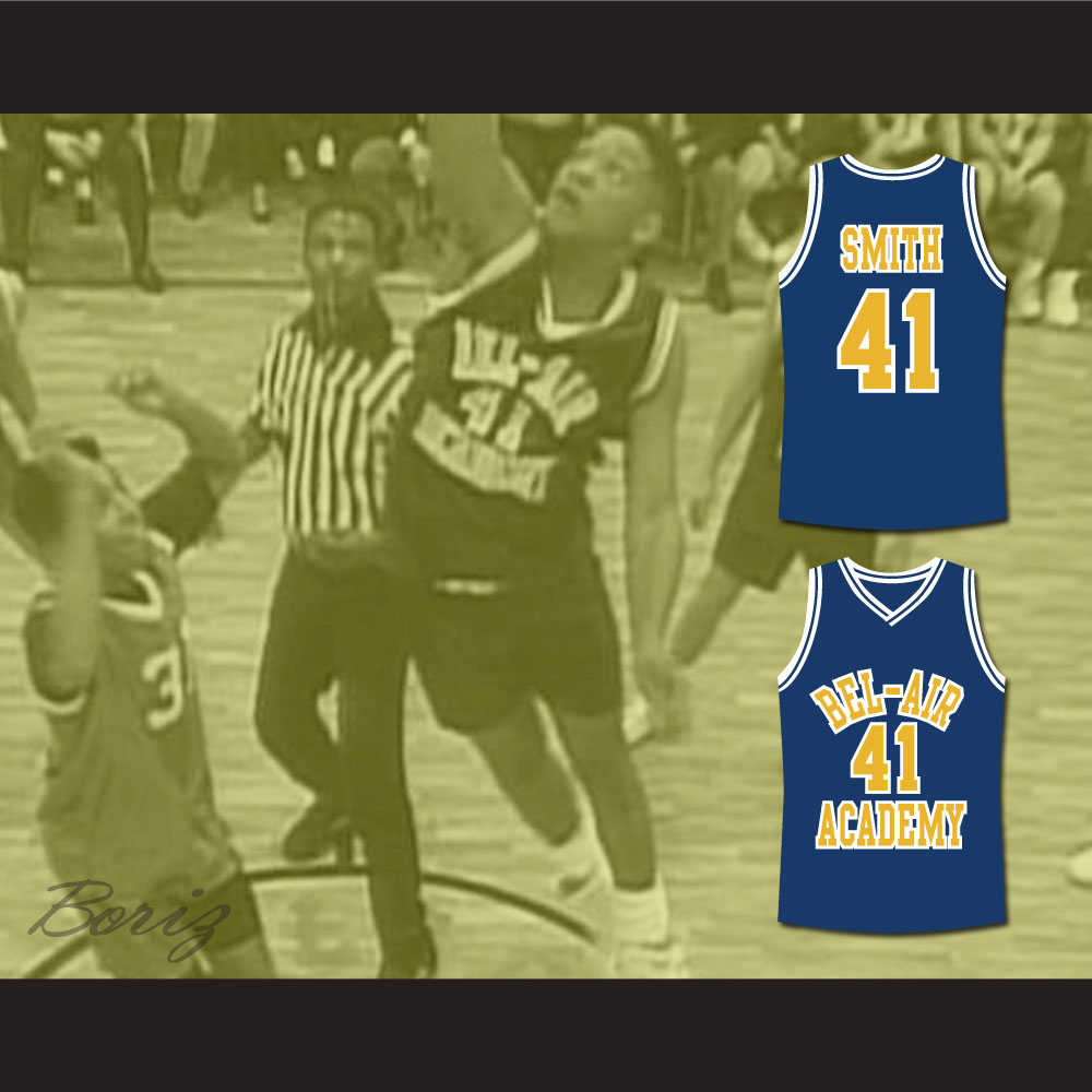 Grasa perdonar comerciante The Fresh Prince of Bel-Air Will Smith Bel-Air Academy Blue Basketball  Jersey — BORIZ