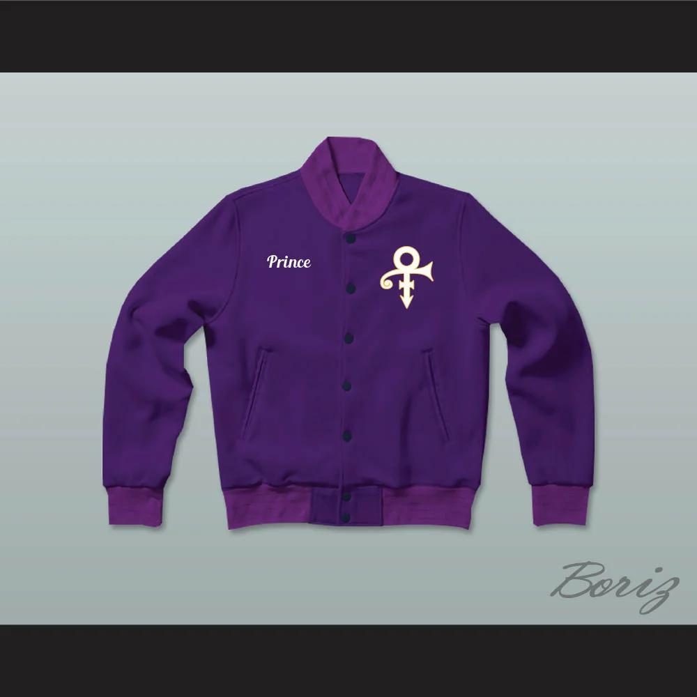 Prince Purple Rain Letterman Jacket-Style Sweatshirt — BORIZ