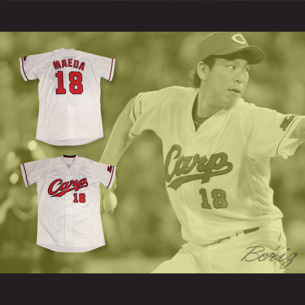 Kenta Maeda 18 Hiroshima Carp Home Baseball Jersey — BORIZ