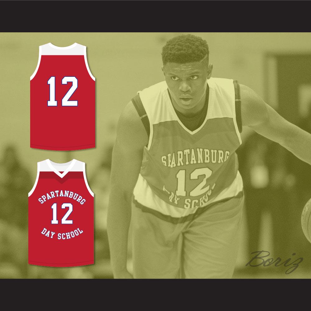  Men's #12 Zion Williamson Spartanburg Griffin Day High School  Basketball Jersey Stitched Size S Red : Sports & Outdoors