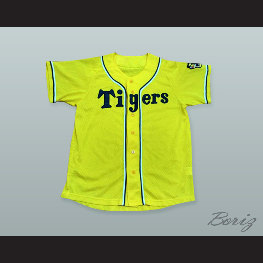 Hanshin Tigers Yellow Baseball Jersey with Patch — BORIZ