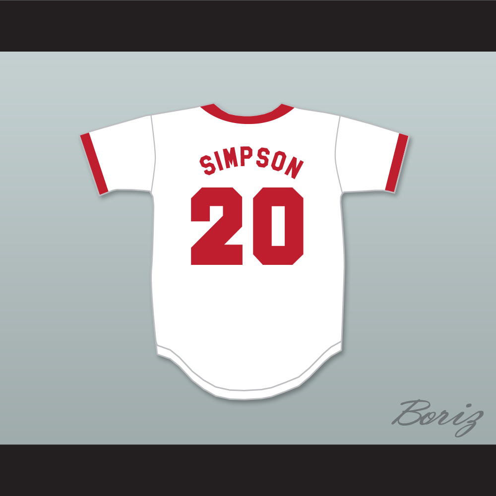 Homer Simpson 20 Springfield Isotopes Button Down Baseball Jersey — BORIZ