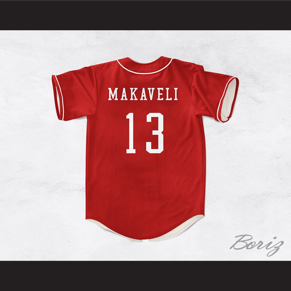 Tupac Shakur Makaveli 13 Los Angeles Red Baseball Jersey — BORIZ