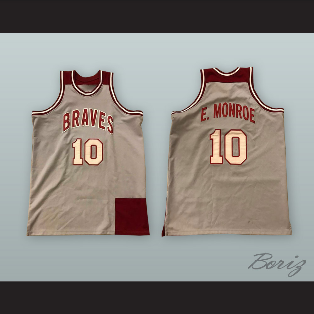 Earl Monroe 10 John Bartram High School Braves Basketball Jersey — BORIZ