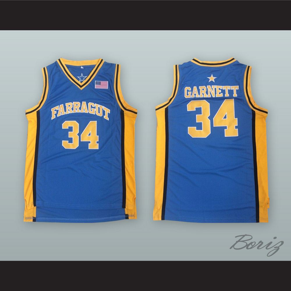 Kevin Garnett #34 Farragut High School Basketball Jersey - Top