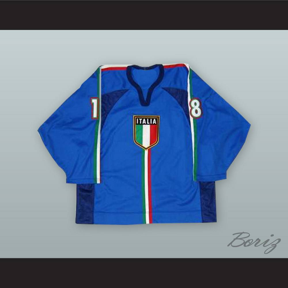 hit leje Hævde Manuel de Toni 18 Italy National Team Blue Hockey Jersey — BORIZ