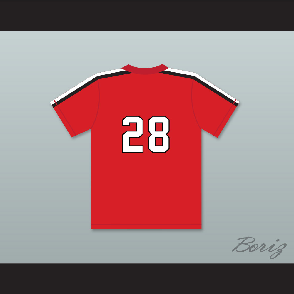 LUCKY BASTARDS BASEBALL JERSEY SPORTS TEE SCOOPED BOTTOM BLACK WITH RED TRIM
