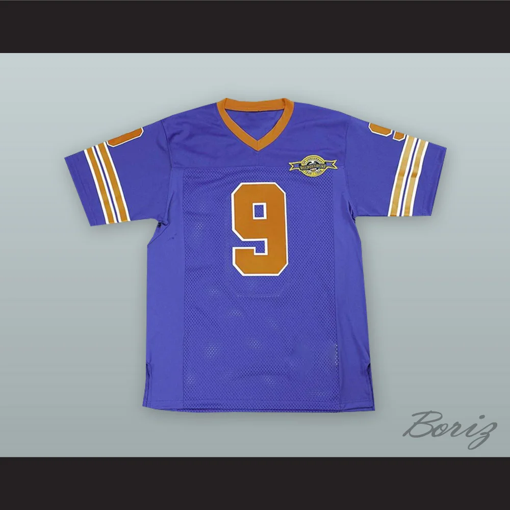Bobby Boucher Mud Dogs Blue Football Jersey with Bourbon Bowl