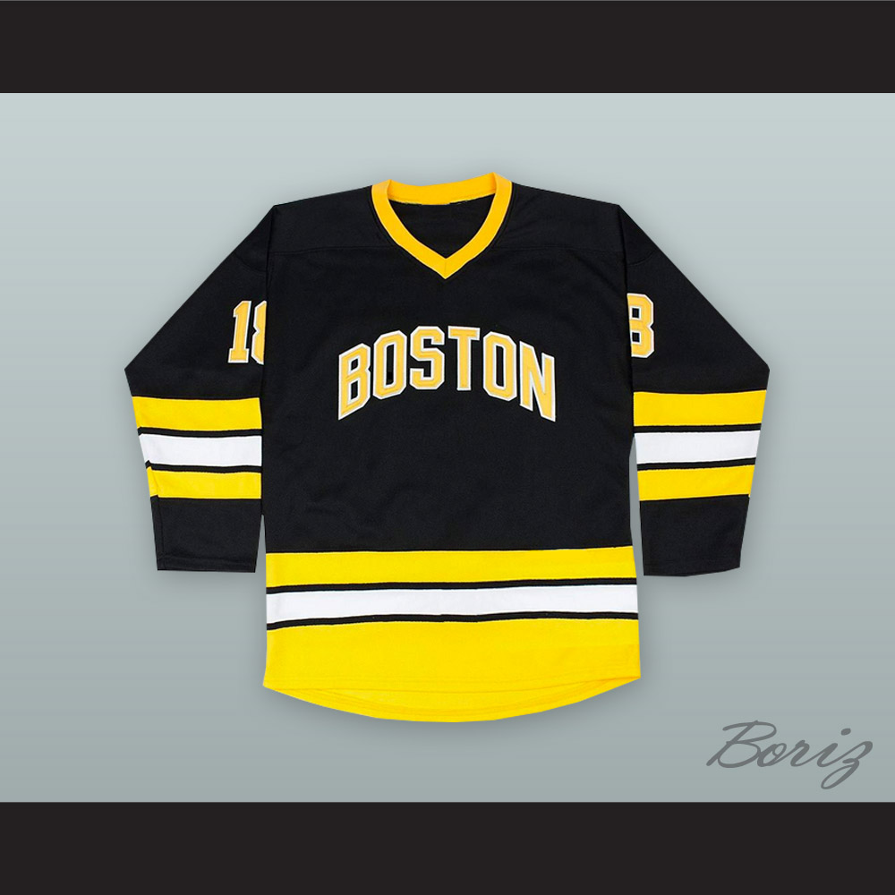 Happy Gilmore 18 Boston Alternate Style Black Hockey Jersey