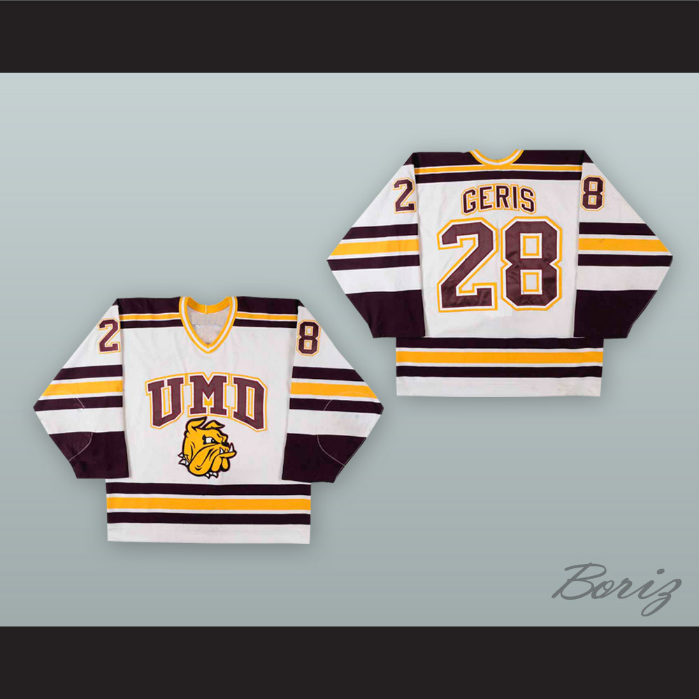 Ryan Geris 28 University of Minnesota-Duluth Bulldogs Hockey Jersey — BORIZ